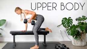 DUMBBELL ONLY TOTAL UPPER BODY  (At Home Workout Beginner Friendly)