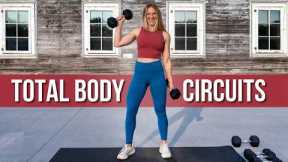30 min Full Body HIIT and Abs Circuit Training with Dumbbells